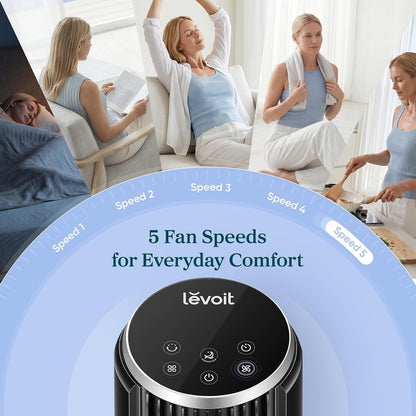 Levoit Classic 36-Inch Tower Fan Bladeless Oscillating White