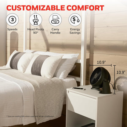 Honeywell HT-900 TurboForce Small Table Fan Black