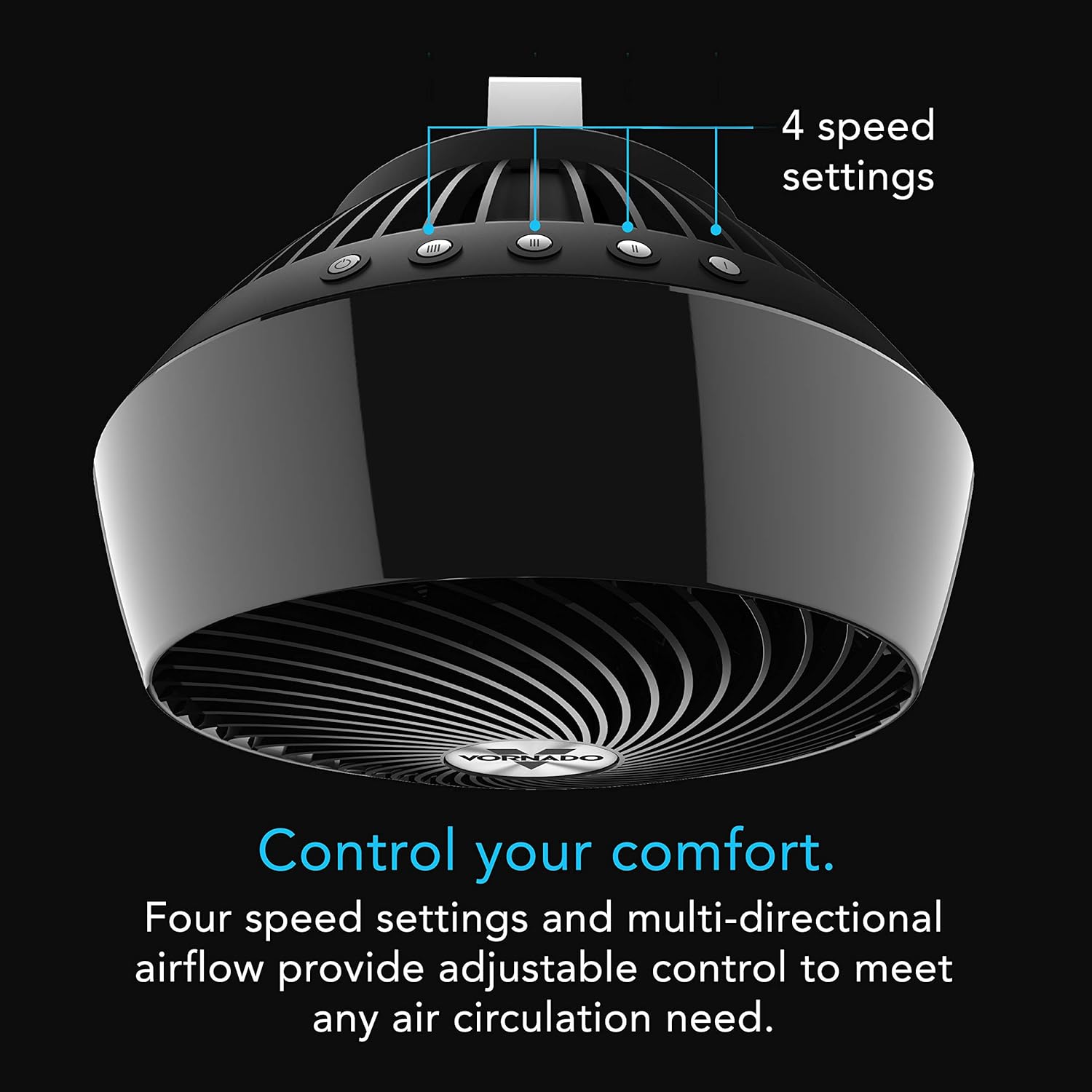 Vornado 660 Large Air Circulator Fan 4 Speed Adjustable Tilt Whole Room